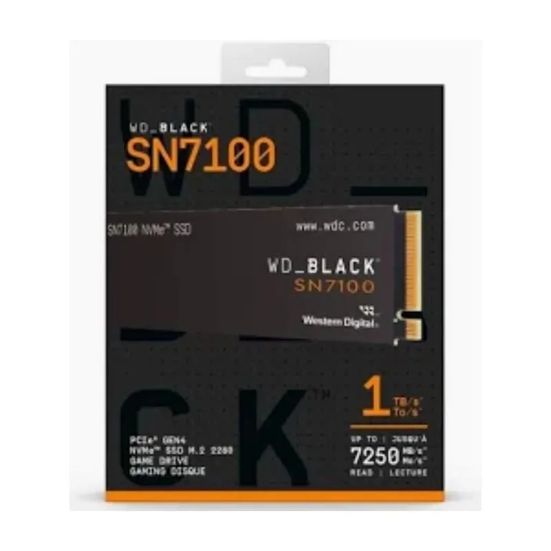 Storage WD SN7100 1TB NVMe PCIe 7,250 MB/s Gen4 SSD - Black view 3