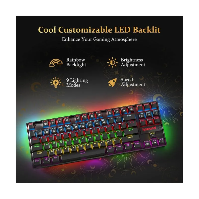 Keyboard Redragon K552 RGB Arabic - Black Wired Gaming alternate