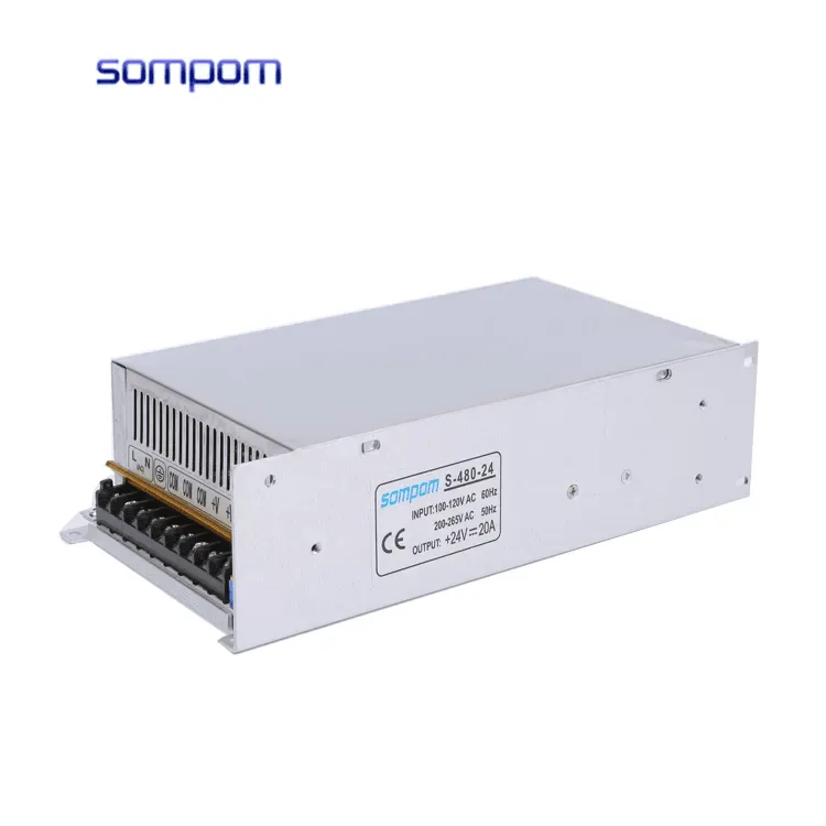 Power Supply SOMPOM Switching Power Supply 110V 220V AC To SMPS 24V 20A DC for LED Light Driver with CE FCC RoHS Certification