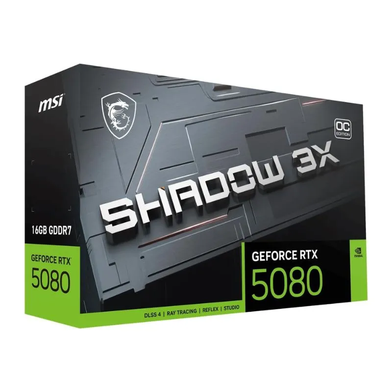 Graphics Card MSI GeForce RTX 5080 SHADOW 3X OC 16GB Graphics Card view 5