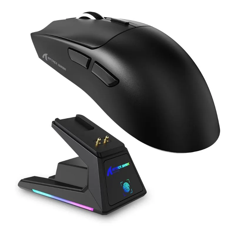 Mouse Attack Shark X1 16000 DPI RGB Tri-mode Gaming - Black