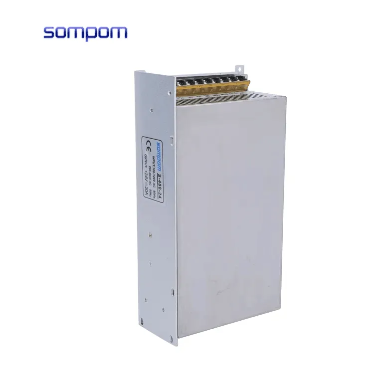 Power Supply SOMPOM Switching Power Supply 110V 220V AC To SMPS 24V 20A DC for LED Light Driver with CE FCC RoHS Certification view 2