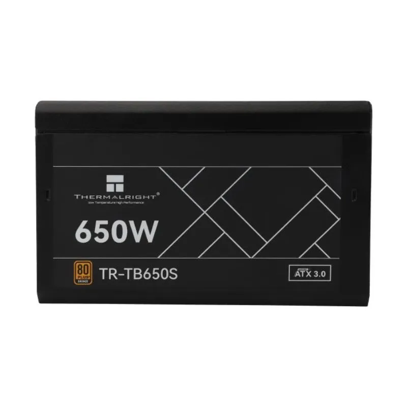 Power Supply Thermalright TR-TB650S 650W 80+ Bronze Non-Modular - Black view 2