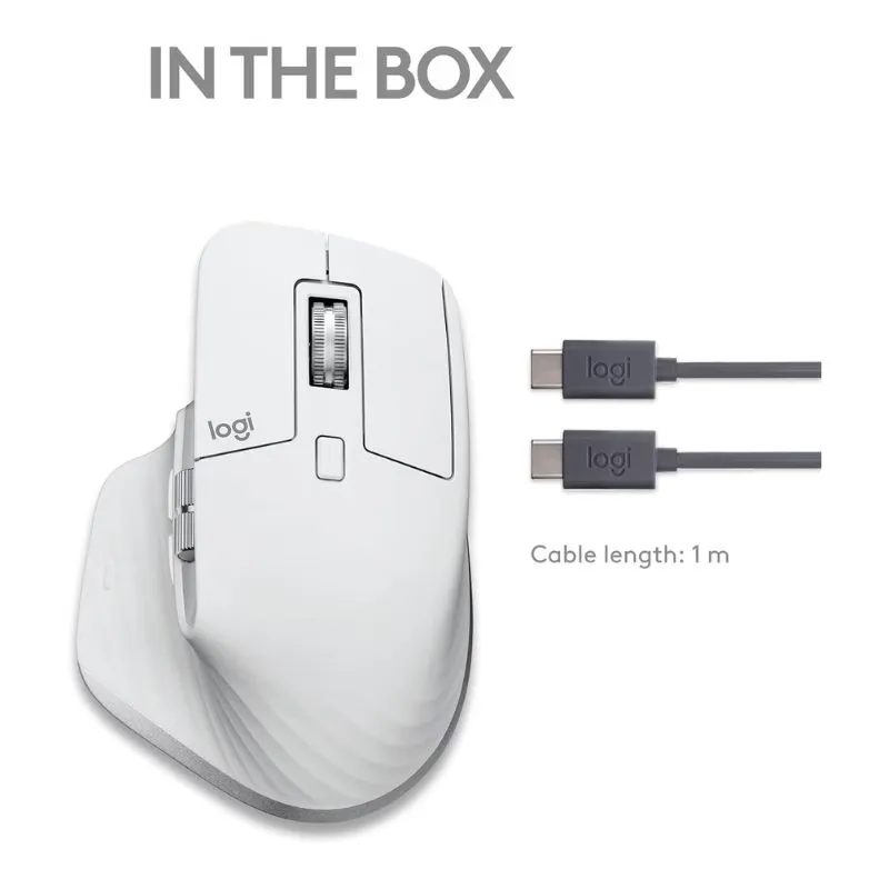 Mouse Logitech MX Master 3S Wireless Gaming Mouse - White view 5