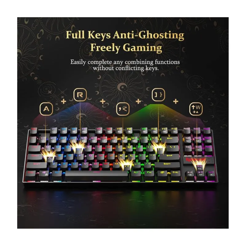 Keyboard Redragon K552 RGB Arabic - Black Wired Gaming view 4
