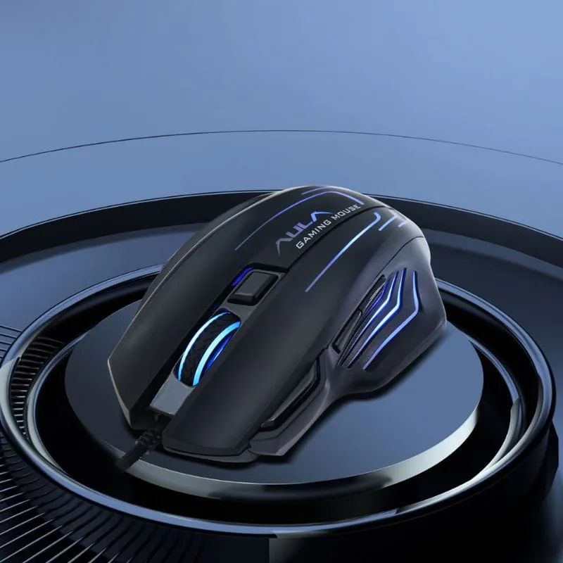 Mouse AULA S18 RGB 7-Buttons 6400 DPI Wired Gaming Mouse Black view 3