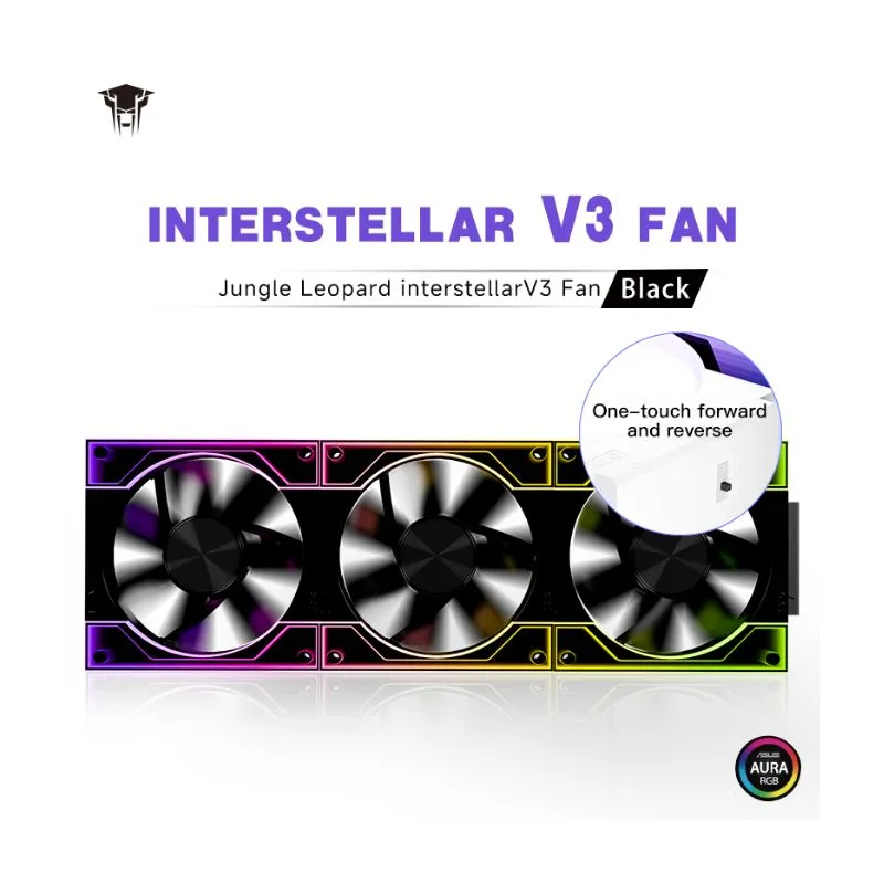 Cooler Jungle Leopard Interstellar V3 ARGB 120mm Reversible (3-Pack Fans) - Black alternate
