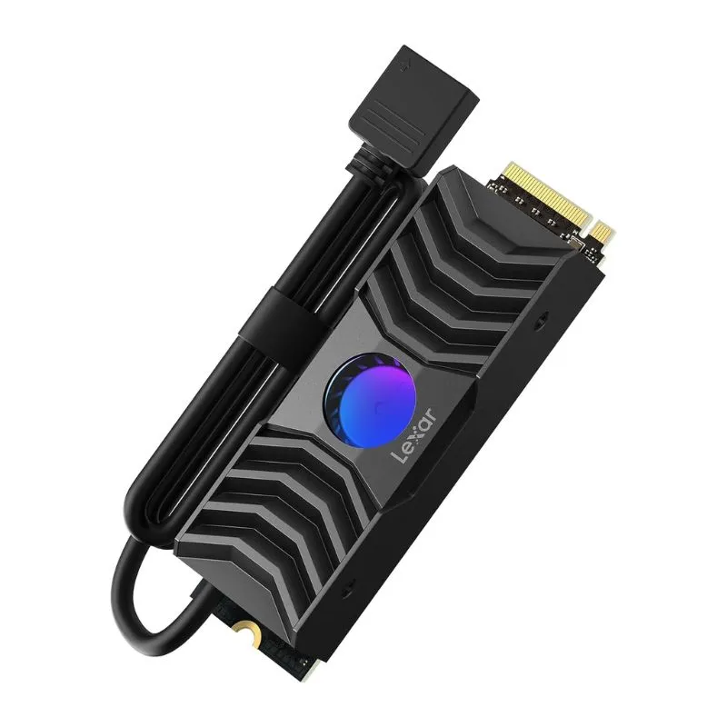 Storage Lexar Professional NM1090 2TB PCIe 5.0 NVMe M.2 SSD with RGB Heatsink view 3