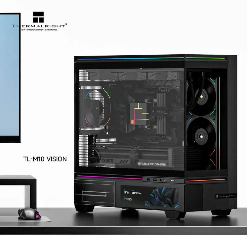 Case Thermalright TL-M10 Vision MATX PC (Without Fans) - Black view 2