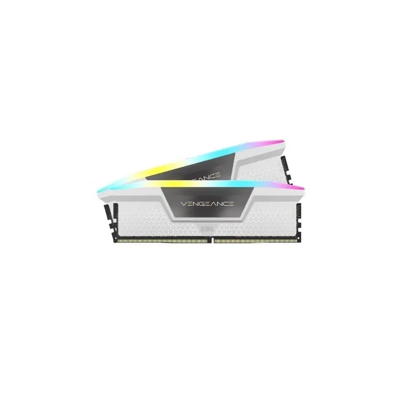 RAM Corsair Vengeance RGB 32GB (2x16GB) DDR5 6200MHz CL36 Desktop Memory - White view 2
