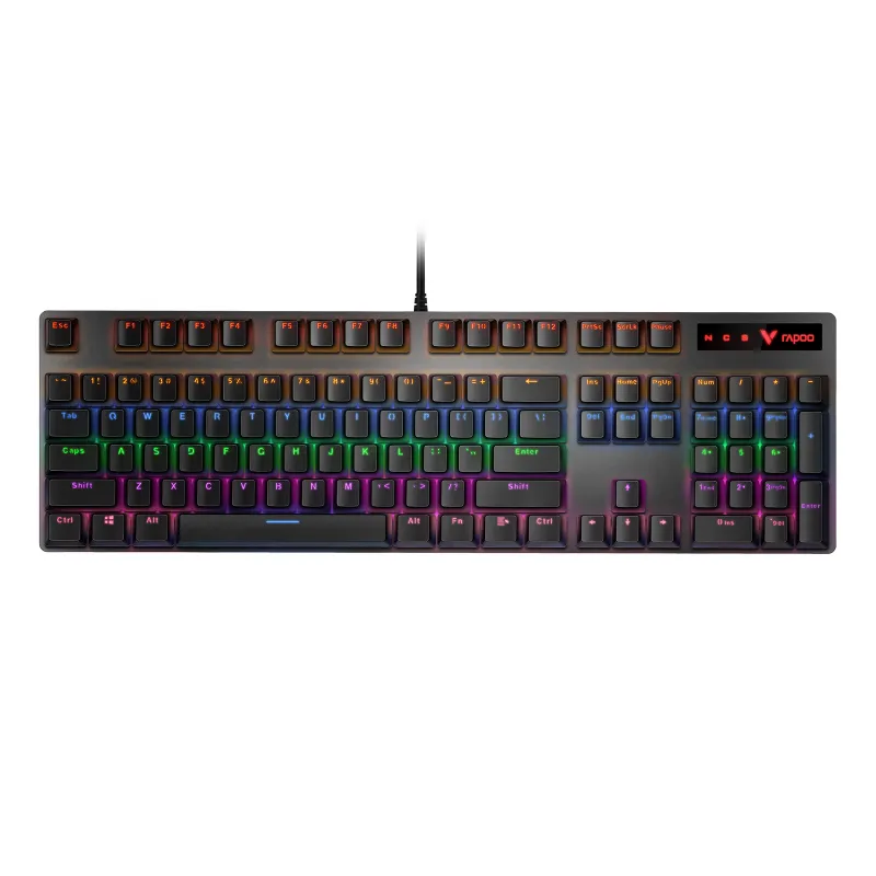 Keyboard Rapoo V500 Pro 87-Key Mechanical Gaming Blue Switch - Black