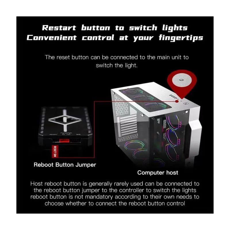 Cooler Jungle Leopard 9-in-1 ARGB Fan Hub Controller - White view 4