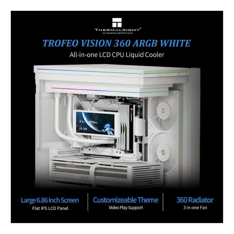 Cooler Thermalright Trofeo Vision 360 ARGB Liquid Cooler - White alternate