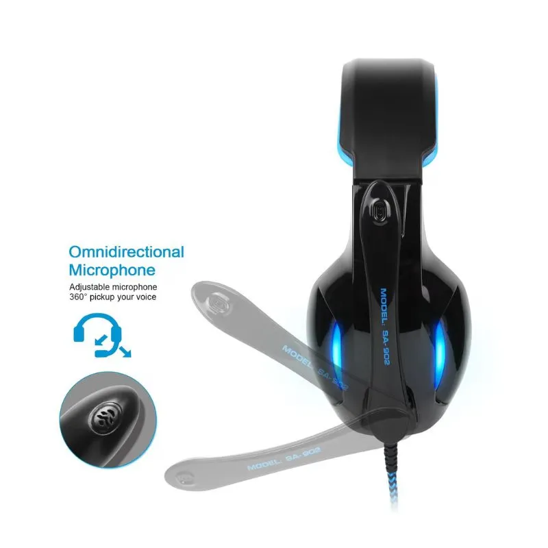 Headset SADES Sunk SA-902, Gaming Headset, USB Wired - Black view 3