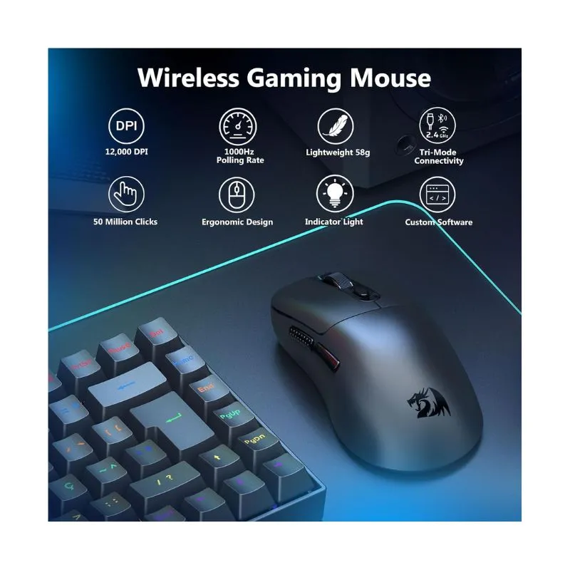 Mouse Redragon JABNS M818 Tri-Mode Wireless Gaming view 4