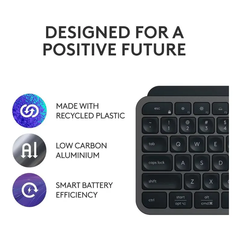 Keyboard Logitech MX Keys S Wireless Gaming Keyboard - Black view 3