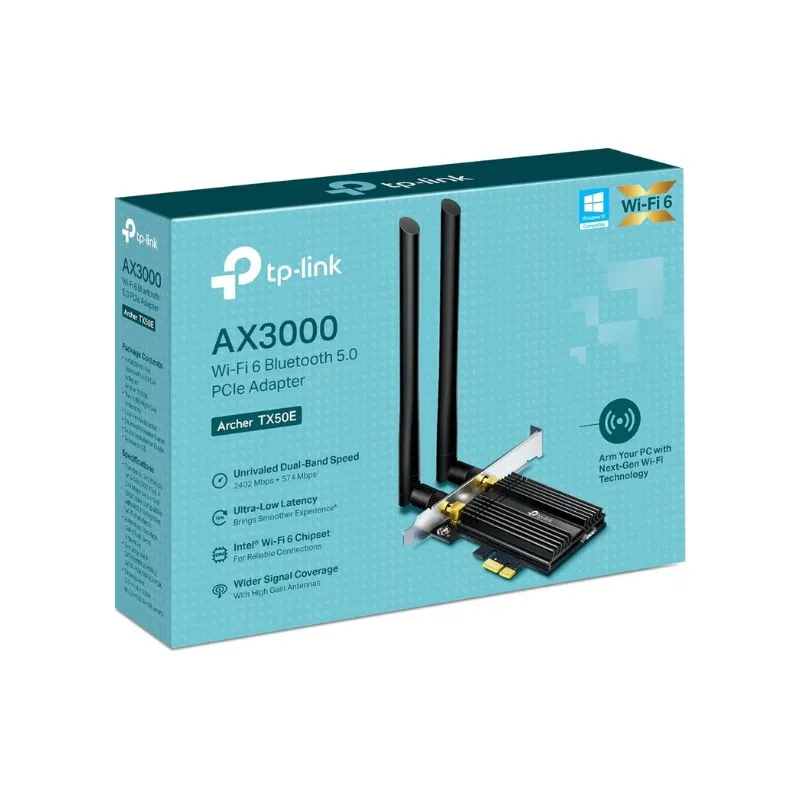 Network Device TP-Link Archer TX55E AX3000 Dual-Band Wi-Fi 6 Bluetooth 5.2 PCIe Adapter view 4