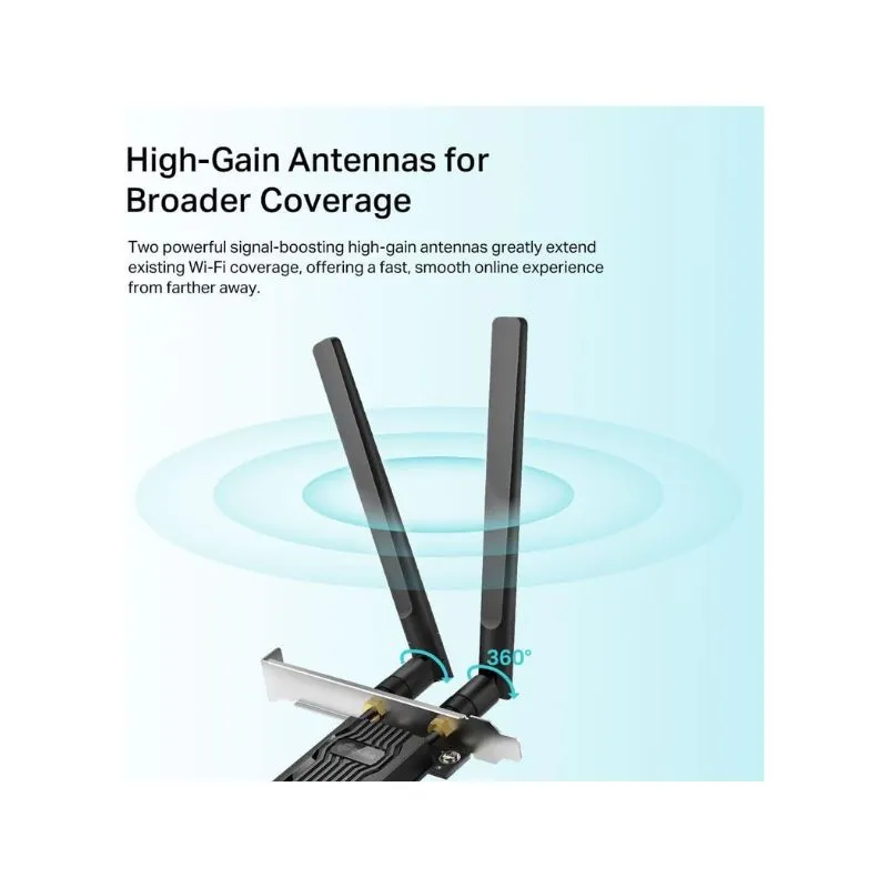 Network Device TP-Link Archer TX20E AX1800 Wi-Fi 6 Bluetooth 5.2 PCIe Adapter view 5