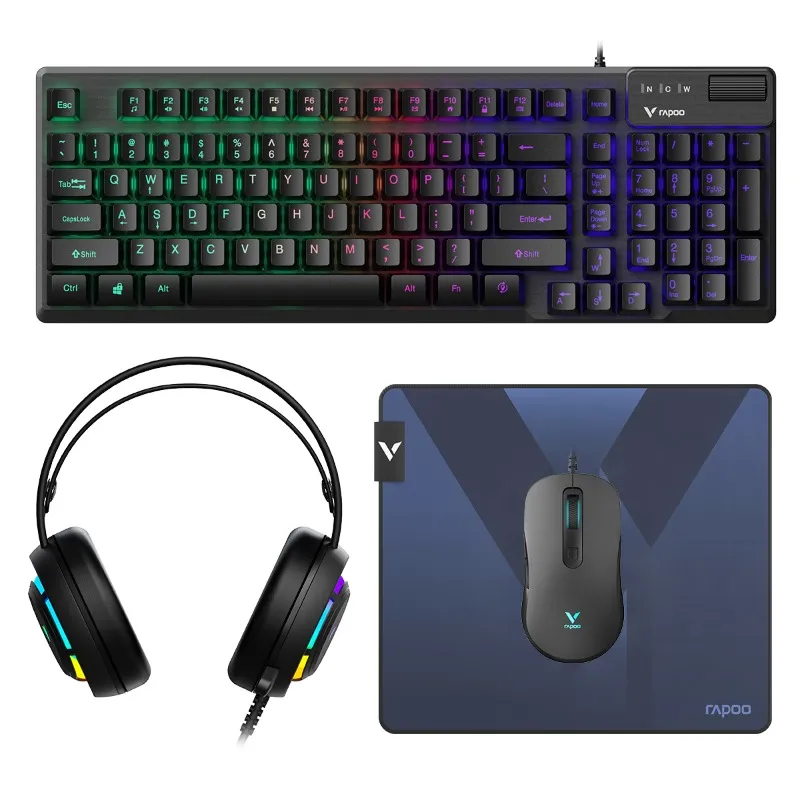 Keyboard Rapoo V125S 4-in-1 Gaming Combo - Black