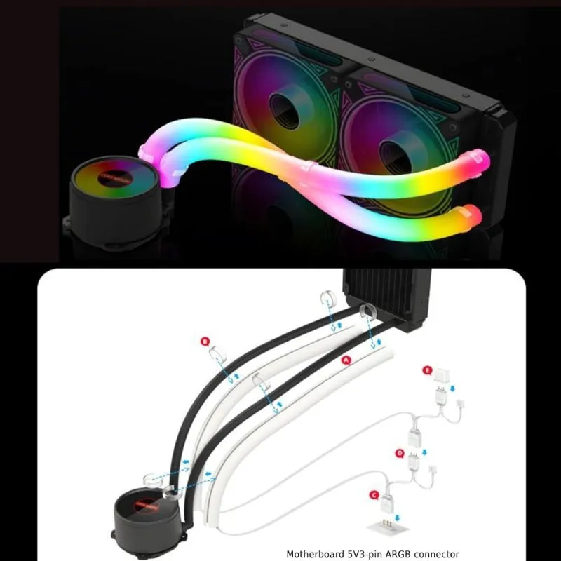 Cooler COOLMOON ST350 Silicone ARGB Water Cooling Hose view 3