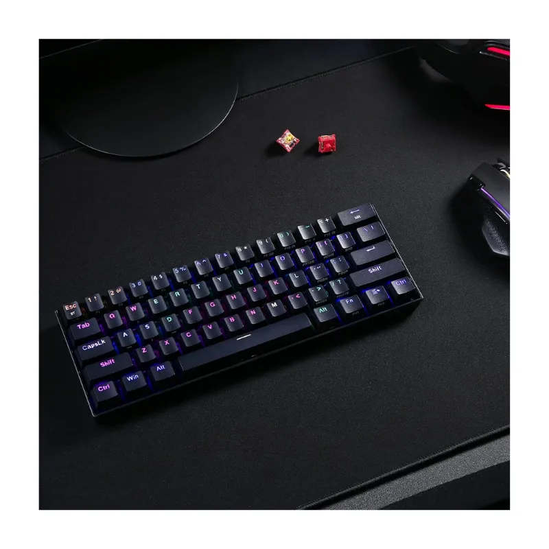 Keyboard Redragon K530 PRO DRACONIC Wireless RGB Mechanical Gaming Keyboard 61 Keys Compact - Black view 4