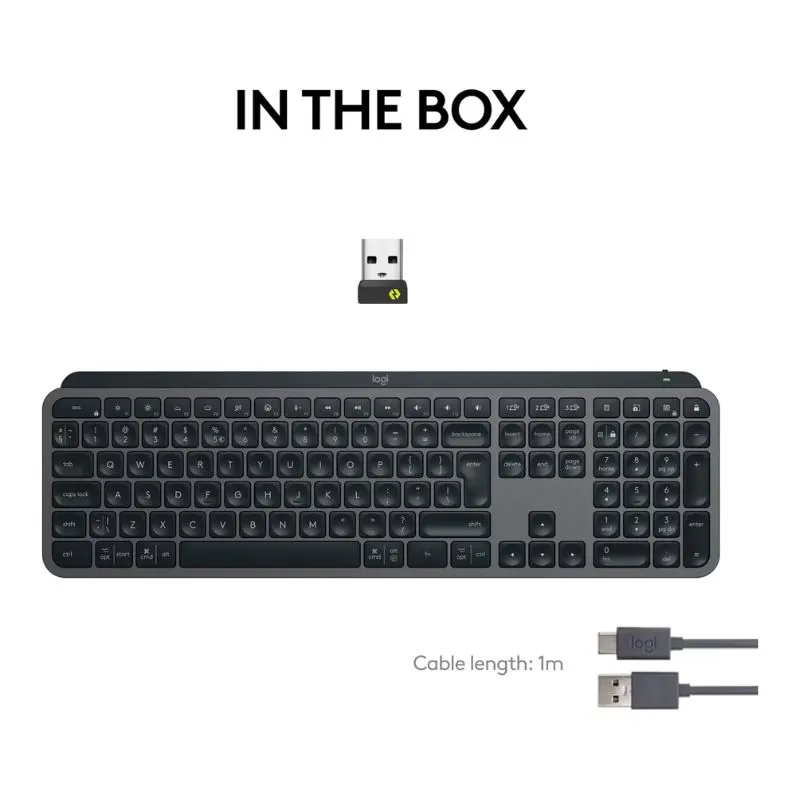 Keyboard Logitech MX Keys S Wireless Gaming Keyboard - Black view 5