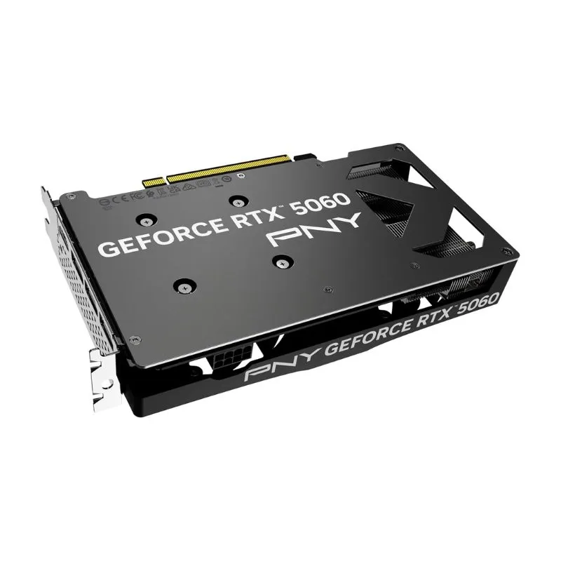 Graphics Card PNY GeForce RTX 5060 8GB Overclocked Dual Fan DLSS 4 - black view 2