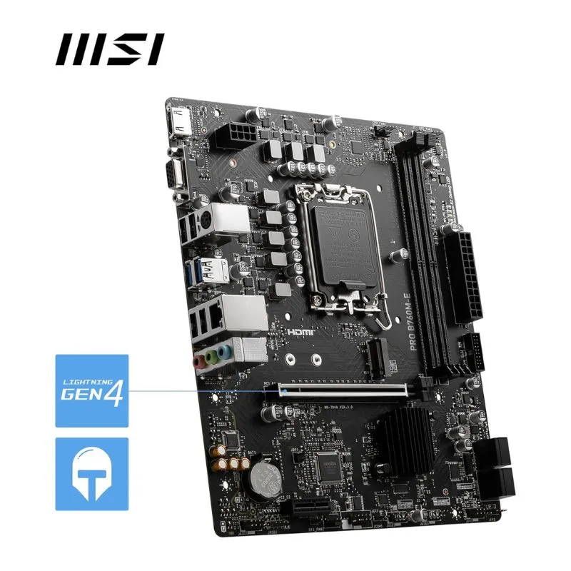 Motherboard MSI PRO B760M-E DDR5 Motherboard - Intel LGA 1700, B760, mATX view 4