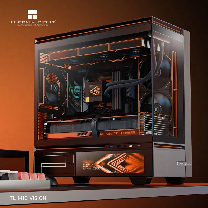 Case Thermalright TL-M10 Vision MATX PC (Without Fans) - Black view 3