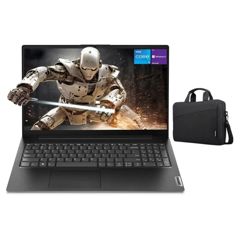 Laptop Lenovo V15 Gen 5 - Intel Core™ i5-13420H 8GB DDR5 RAM, 512GB SSD M.2, 15.6 Inch FHD, Integrated Intel UHD Graphics & Bag - Business Black