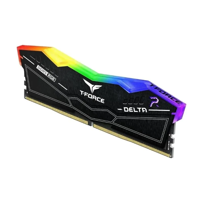 RAM TEAMGROUP T-Force DELTA RGB 32GB (2x16GB) DDR5 5600MHz CL36 Desktop Memory - Black view 3