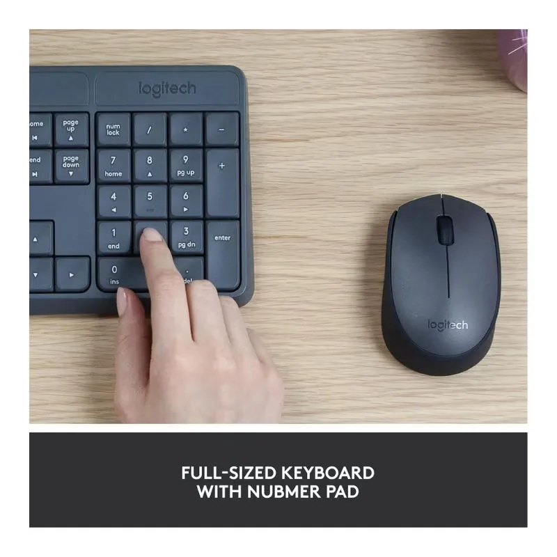 Keyboard Logitech MK235 Wireless Combo and Mouse - Black view 3