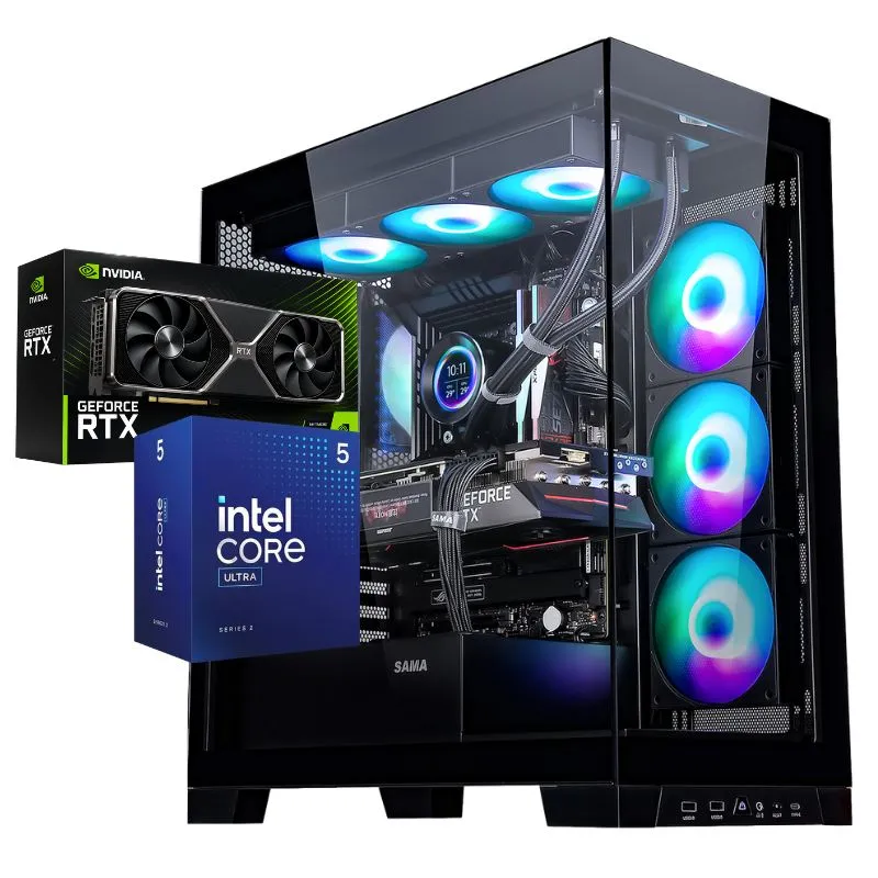 Desktop Night Watch Gaming PC - Intel Core i5-12400F, ASUS Dual RTX 5060 OC 8GB, Kingston 16GB DDR4-3200, AGI AI818 1TB NVMe Gen4