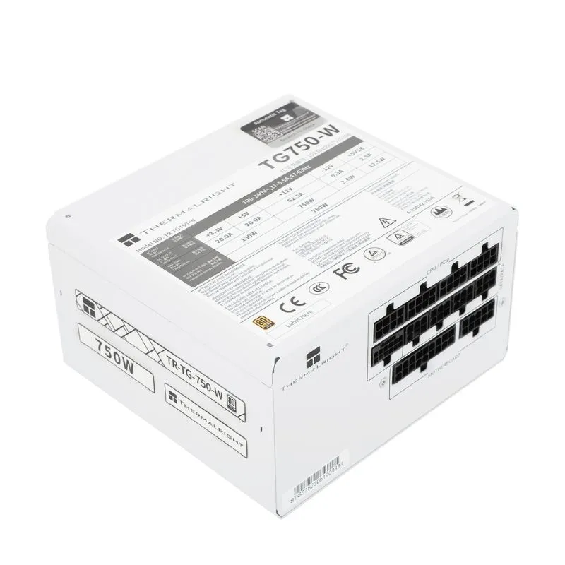 Power Supply Thermalright TR-TG750S-W 750W 80+ Gold Non-Modular Power Supply - White view 2