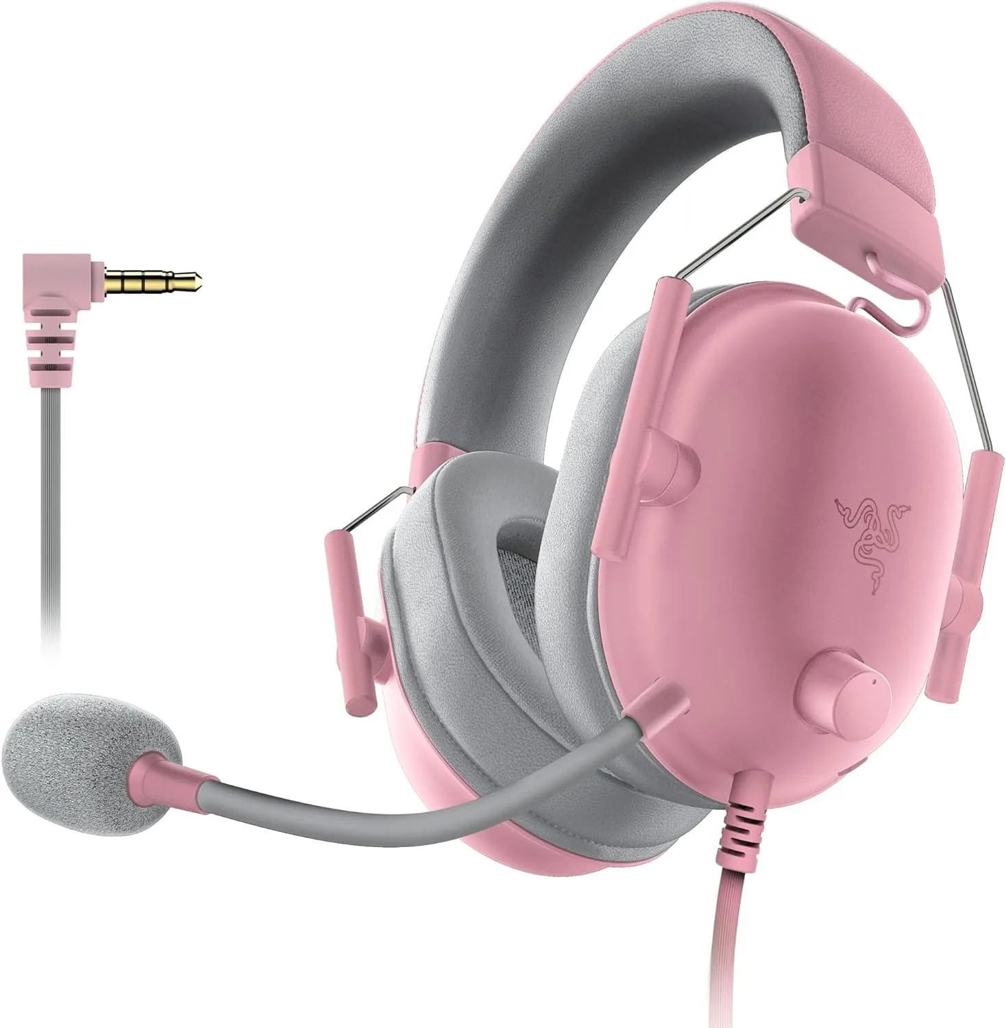 Headset Razer BlackShark V2 X Gaming Headset (Quartz Pink) With 7.1 Surround Sound
