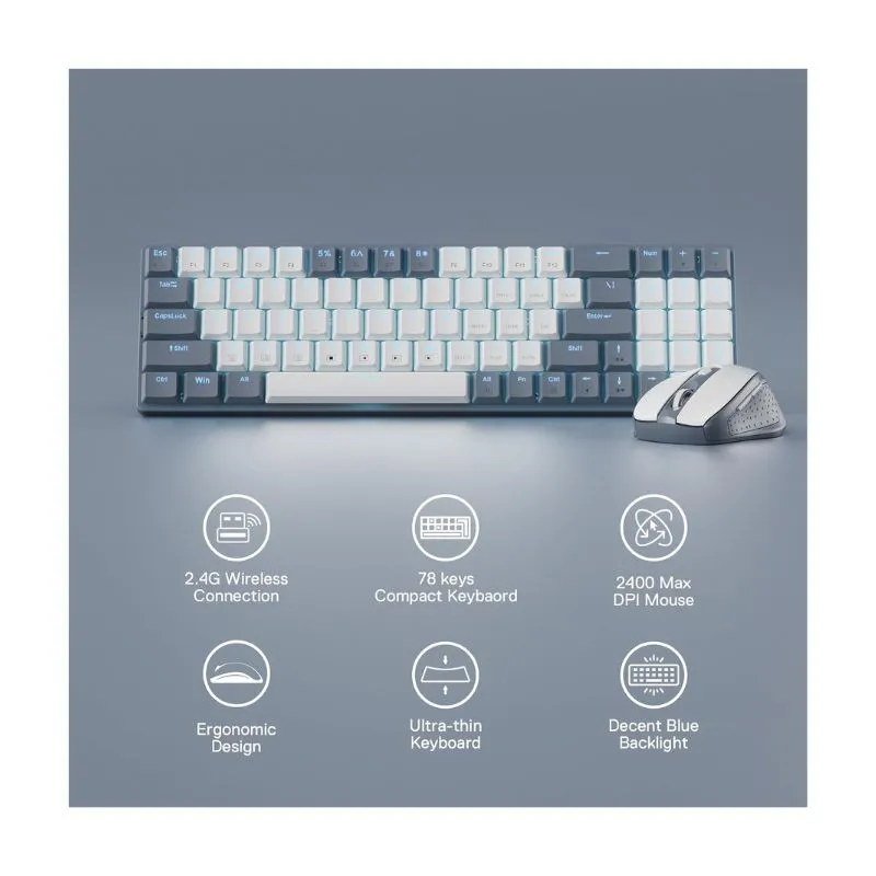 Keyboard Redragon BS-8772GW Wireless Combo view 2