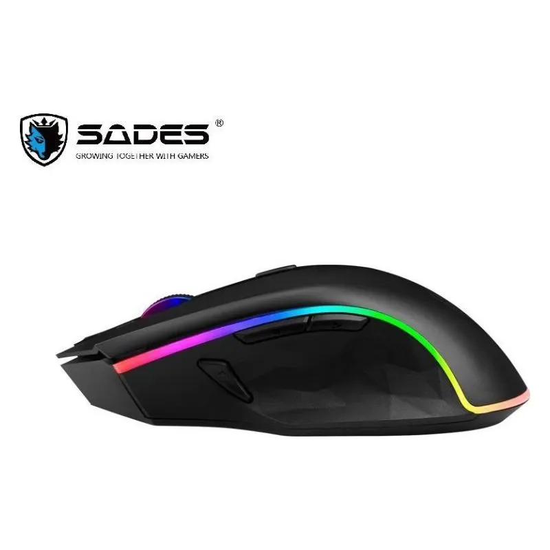 Mouse Sades Scythe S17 RGB Gaming Mouse - Black view 3