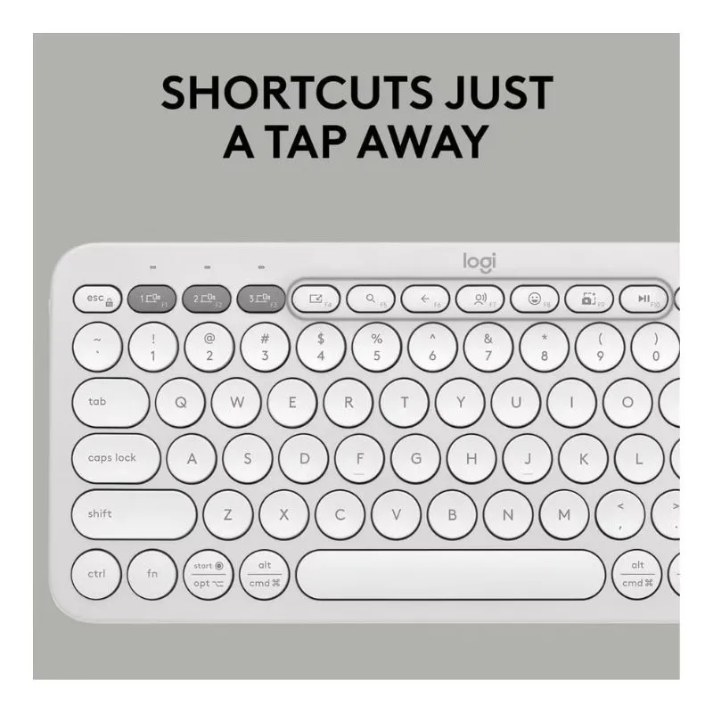 Keyboard Logitech K380 Multi-Device Bluetooth Keyboard - White view 4