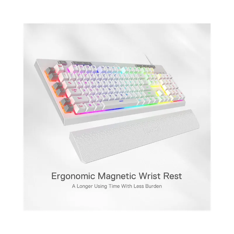 Keyboard Redragon K512 SHIVA RGB - White Wired Gaming view 3