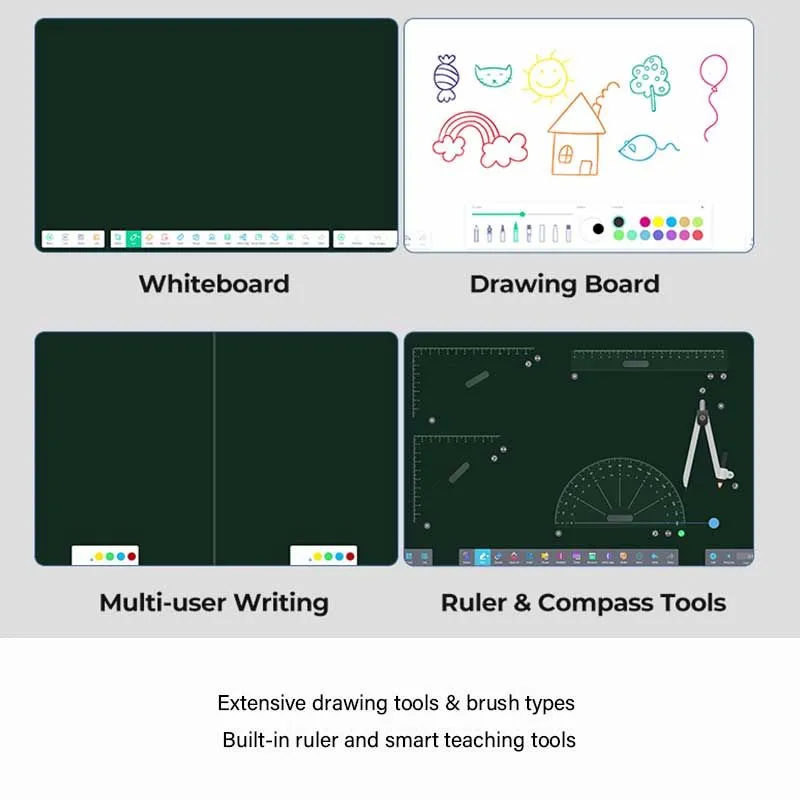 Webcam Luminex WS-65 Smart Interactive Whiteboard With 65-Inch 4K UHD, Android 13, 8GB RAM, 128GB SSD, AI Built-in Camera - 3 Years Warranty view 3