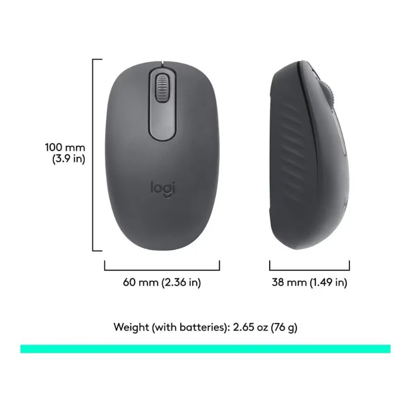 Mouse Logitech M196 Bluetooth Wireless Mouse - Black view 4