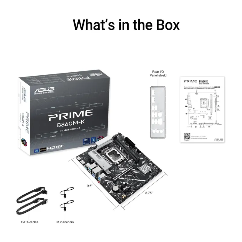 Motherboard ASUS PRIME B860M-K Motherboard view 5