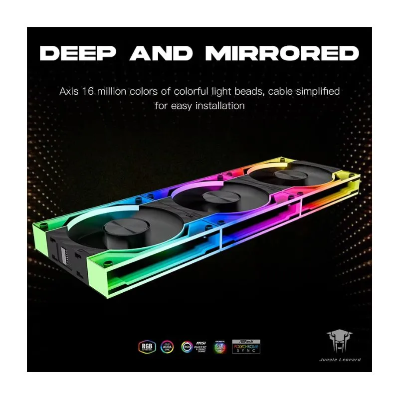 Accessory Jungle Leopard Interstellar V3 ARGB 120mm Reversible (3-Pack Fans) - Black view 3