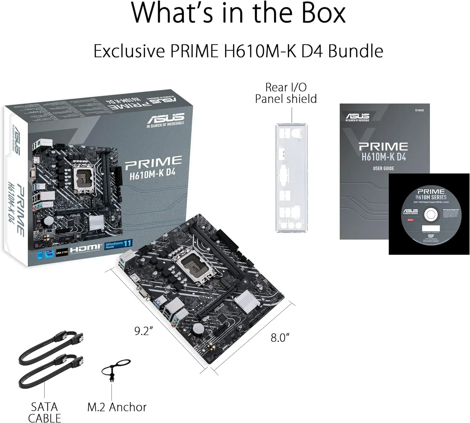 Motherboard ASUS Prime H610M-K D4 DDR4 Intel Micro ATX Motherboard - 3-Years Warranty view 3