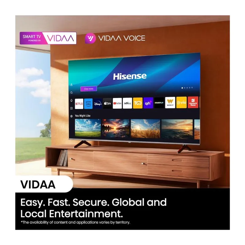 Monitor Hisense 58A61Q 58″ 4K UHD Smart TV with Dolby Vision - HDR10 - Black view 4