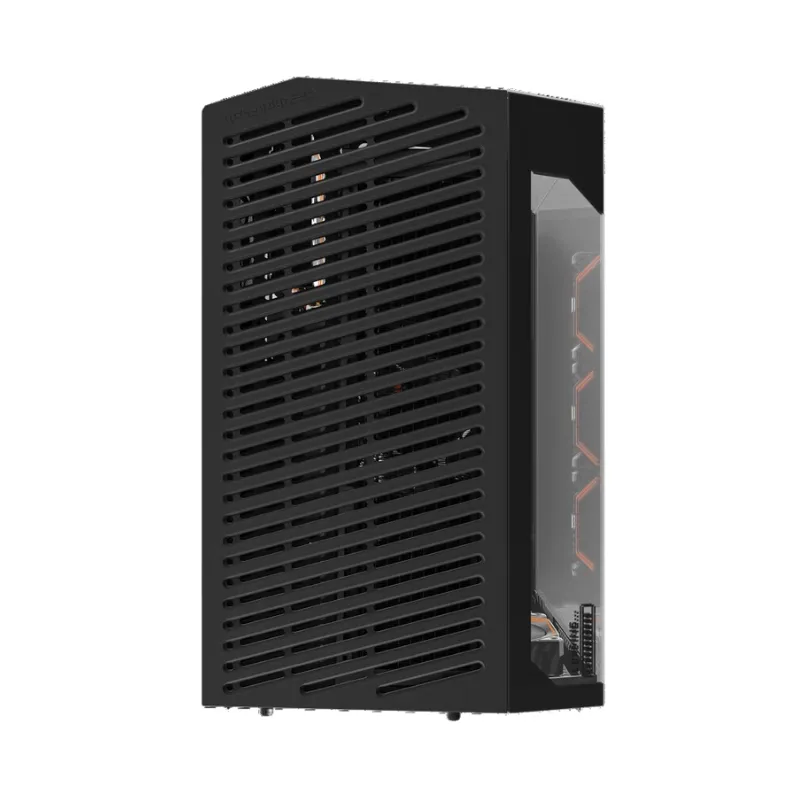 Desktop DarkFlash DY470 ATX Gaming PC Case With (4x Pre-installed ARGB fans) - Black view 3