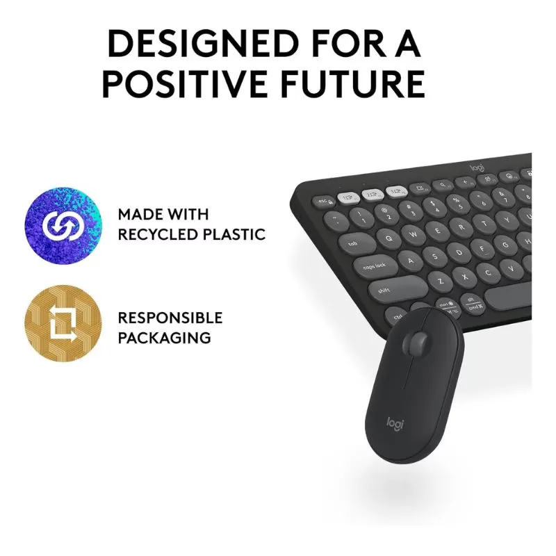 Mouse Logitech Pebble 2 Combo Wireless Gaming Keyboard and - Black view 4