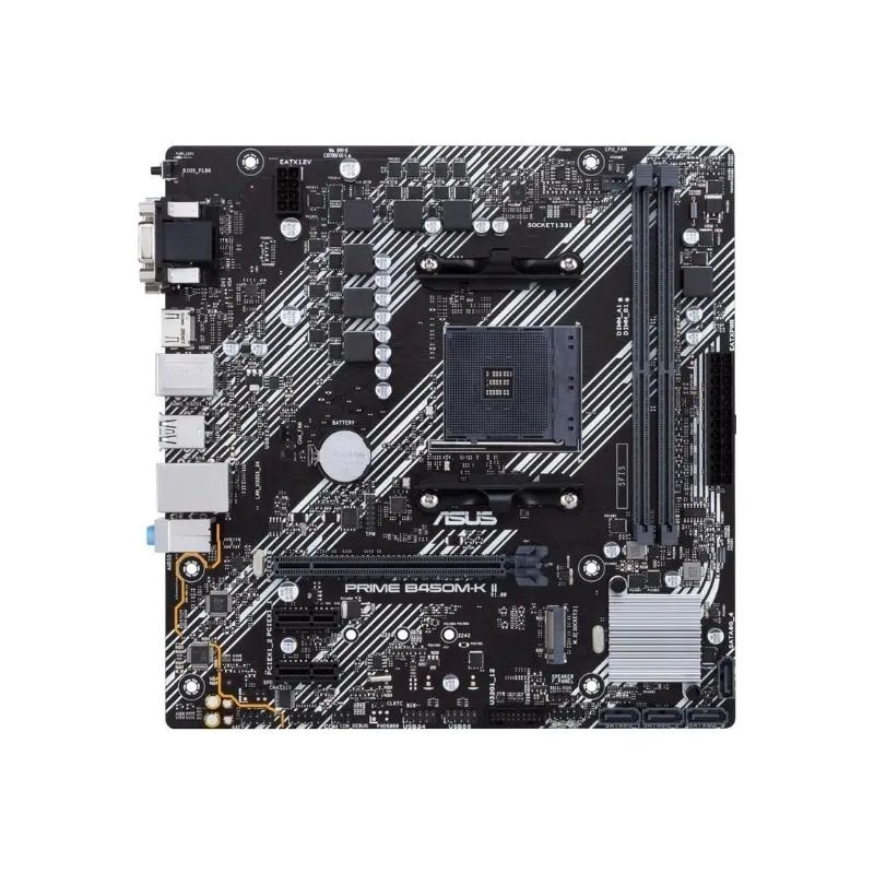 Motherboard ASUS PRIME B450M-K II AMD AM4 Motherboard - Black view 2