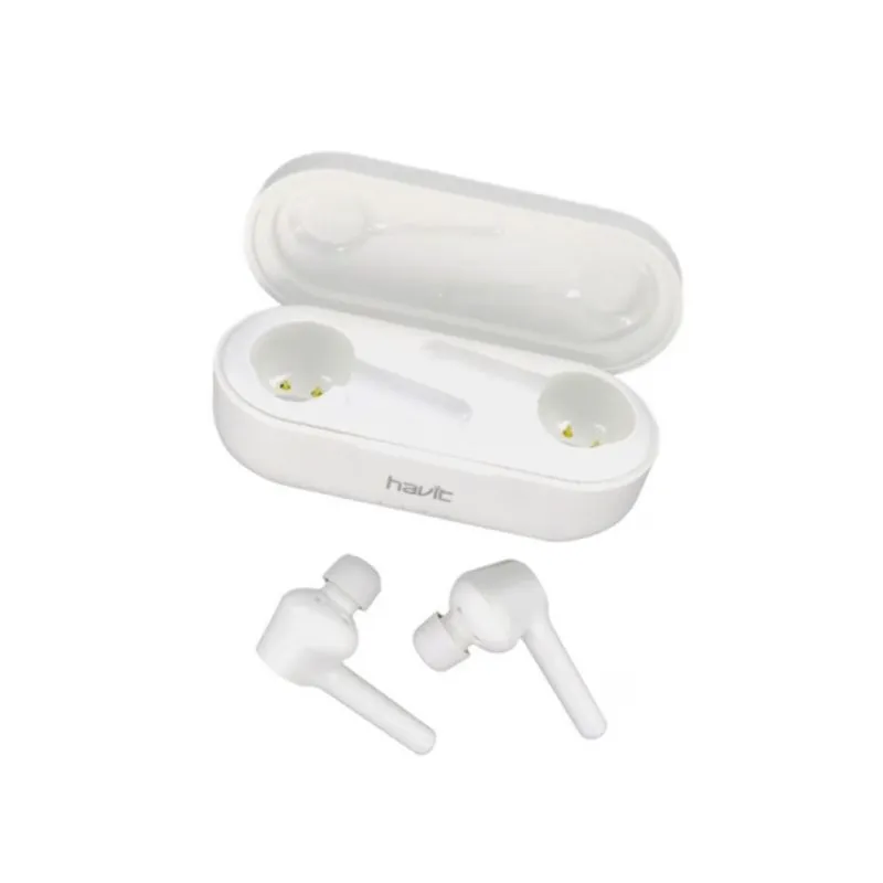 Headset HAVIT I92 Bluetooth Earbuds Microphone, Bilateral call Touch Screen - White view 2