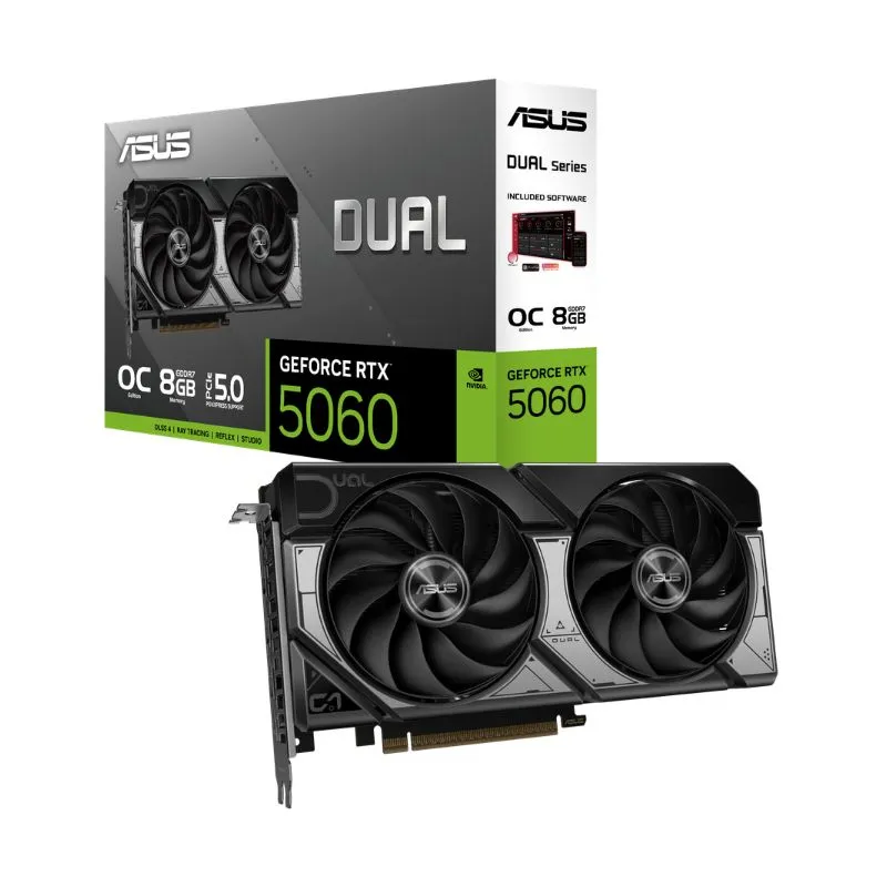 Graphics Card ASUS Dual GeForce RTX 5060 OC Edition 8GB GDDR7 - Black